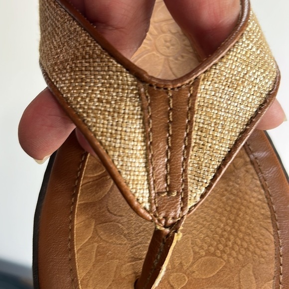 BOC Woven Fabric Thong Sandals Women's 9 Beige Tan Cream - Picture 10 of 12